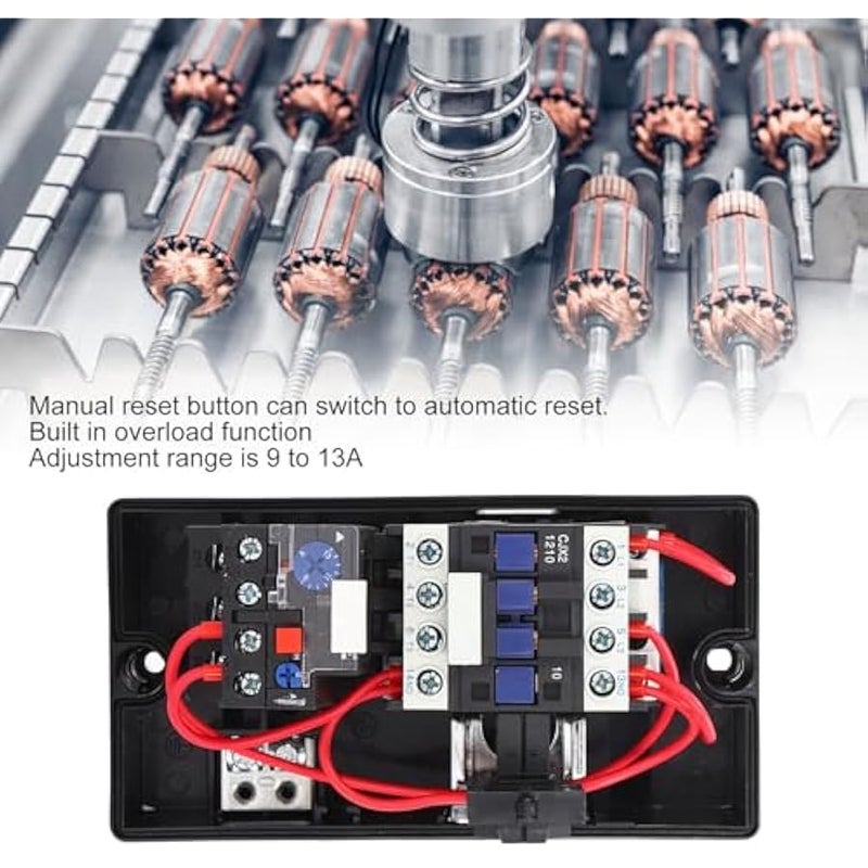 Magnetic Electric Motor Starter Magnetic Starter Single Phase 220/230V 3KW(4Hp) 9-13A Electric Motor Switch(3KW 9-13A) - Image 3